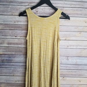 Old Navy Yellow and White Striped Tank Dress | M
